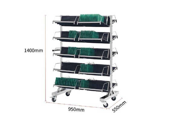 210mm Slot Length ESD SMT Magazine Rack pCB tray storage cart