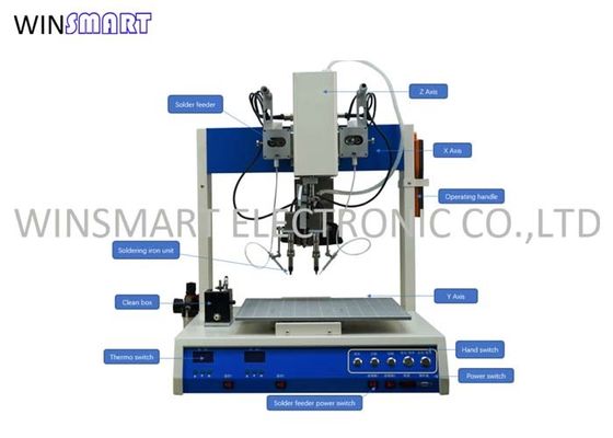 Stepper Motor Driven Double Head Robotic Soldering Machine